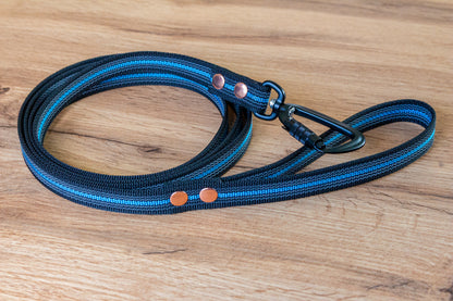 Black & Blue Non-slip Dog Leash with Twist-Lock carabiner, 20 mm